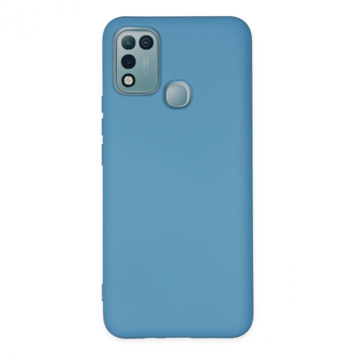 İnfinix Hot 10 Play Kılıf Nano İçi Kadife Silikon - Mavi