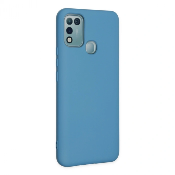 İnfinix Hot 10 Play Kılıf Nano İçi Kadife Silikon - Mavi