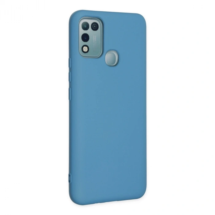 İnfinix Hot 10 Play Kılıf Nano İçi Kadife Silikon - Mavi