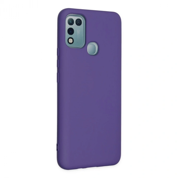 İnfinix Hot 10 Play Kılıf Nano İçi Kadife Silikon - Mor