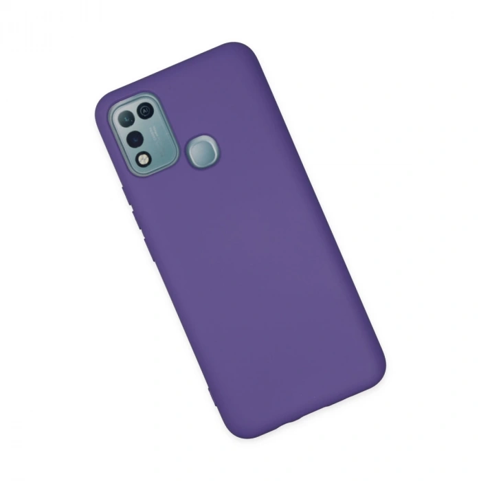 İnfinix Hot 10 Play Kılıf Nano İçi Kadife Silikon - Mor