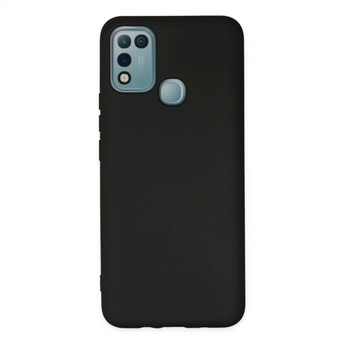 İnfinix Hot 10 Play Kılıf Nano İçi Kadife Silikon - Siyah