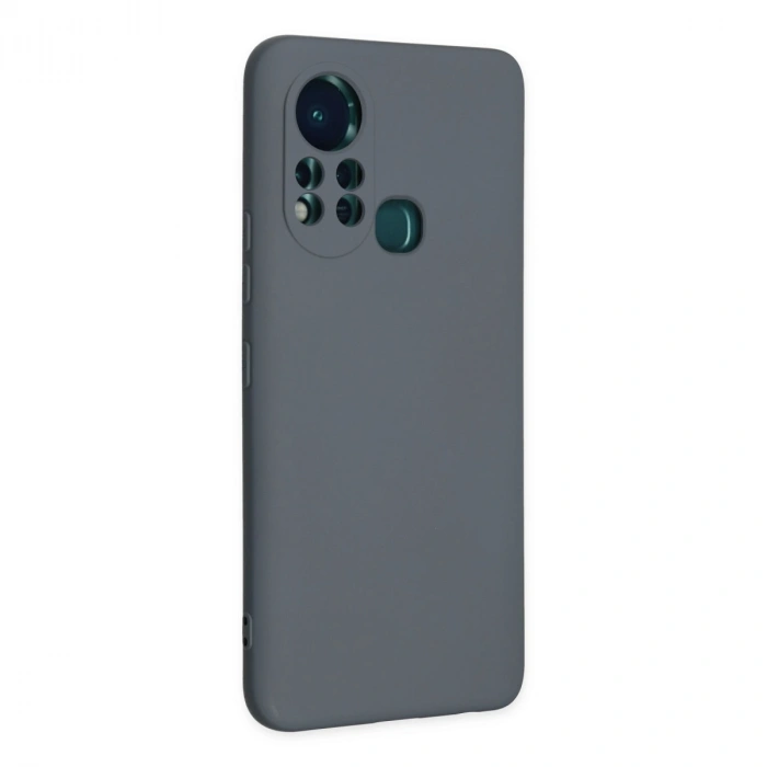 İnfinix Hot 11s Kılıf Nano İçi Kadife Silikon - Gri