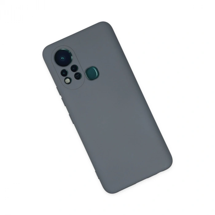 İnfinix Hot 11s Kılıf Nano İçi Kadife Silikon - Gri