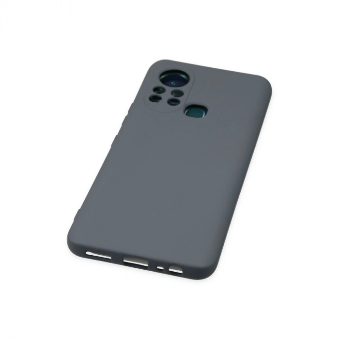 İnfinix Hot 11s Kılıf Nano İçi Kadife Silikon - Gri