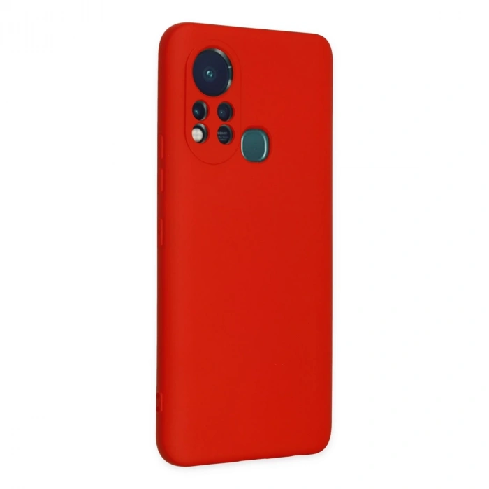 İnfinix Hot 11s Kılıf Nano İçi Kadife Silikon - Kırmızı