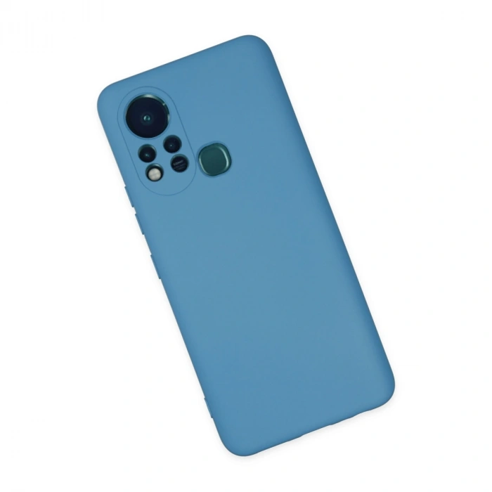 İnfinix Hot 11s Kılıf Nano İçi Kadife Silikon - Mavi