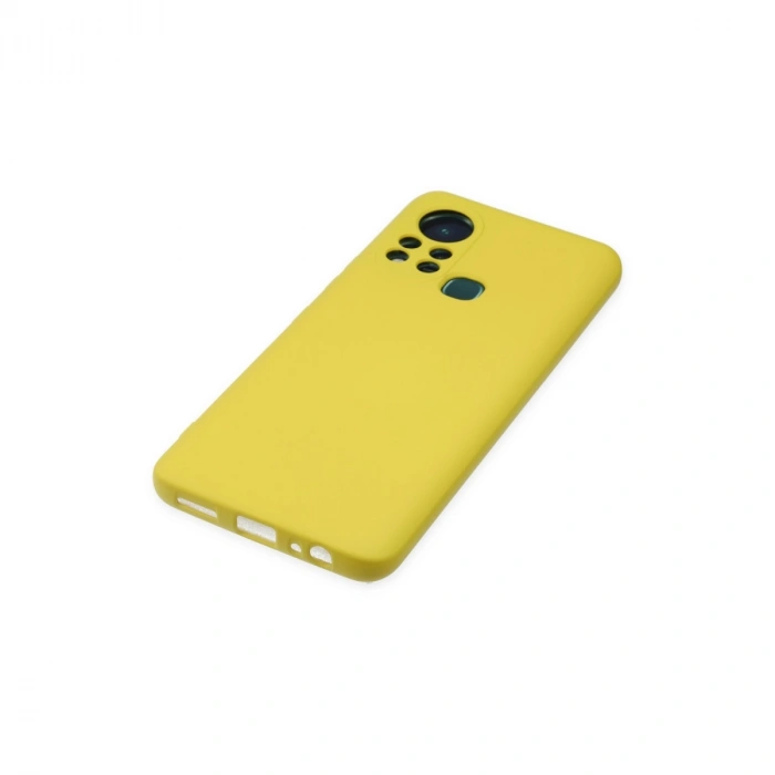 İnfinix Hot 11s Kılıf Nano İçi Kadife Silikon - Sarı