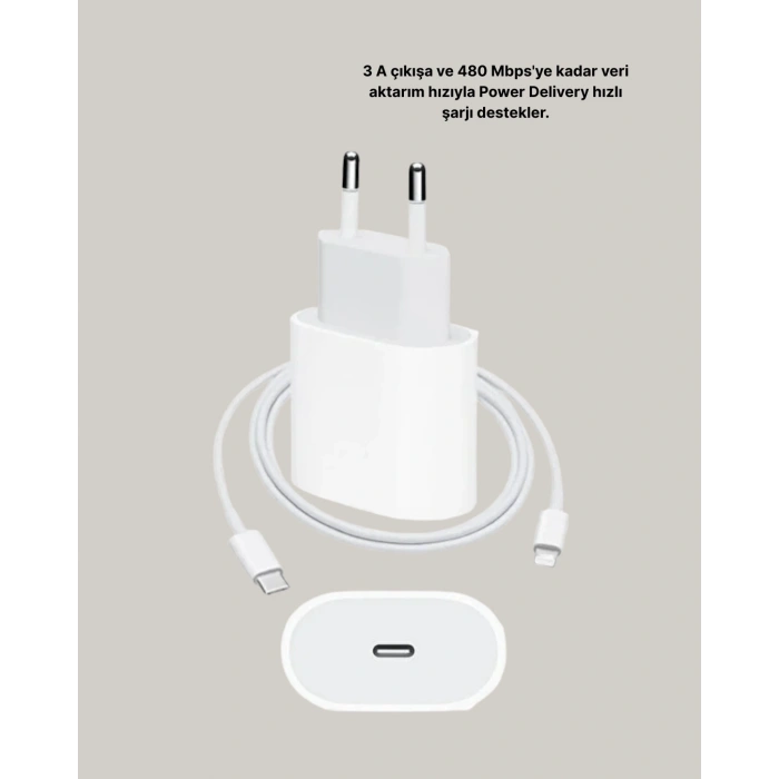 İos Uyumlu 20w Usb-c Hızlı Şarj Cihazı Telefon Ve Tablet İçin