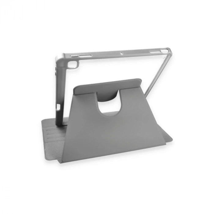 İpad 10.2 (7.nesil) Kılıf Ling 360 Kalemlikli Tablet Kılıf - Gri