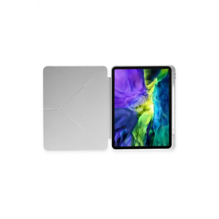 İpad 2022 10.9 (10.nesil) Kılıf Kalemlikli Mars Tablet Kılıfı - Gri