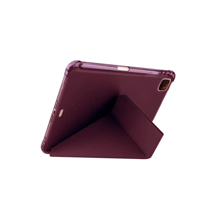 İpad Air 13 (2024) Kılıf Kalemlikli Mars Tablet Kılıfı - Mürdüm