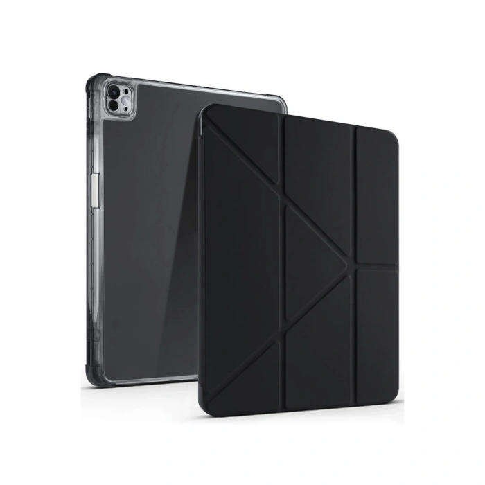 İpad Air 13 (2024) Kılıf Kalemlikli Mars Tablet Kılıfı - Siyah