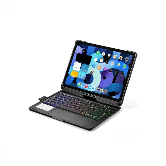 İpad Pro 11 (2021) Kılıf Magic Dönen Klavyeli Tablet Kılıf - Siyah
