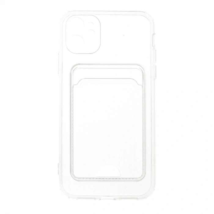 İphone 11 Kılıf Kart Şeffaf Silikon - Şeffaf