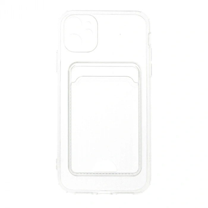 İphone 11 Kılıf Kart Şeffaf Silikon - Şeffaf