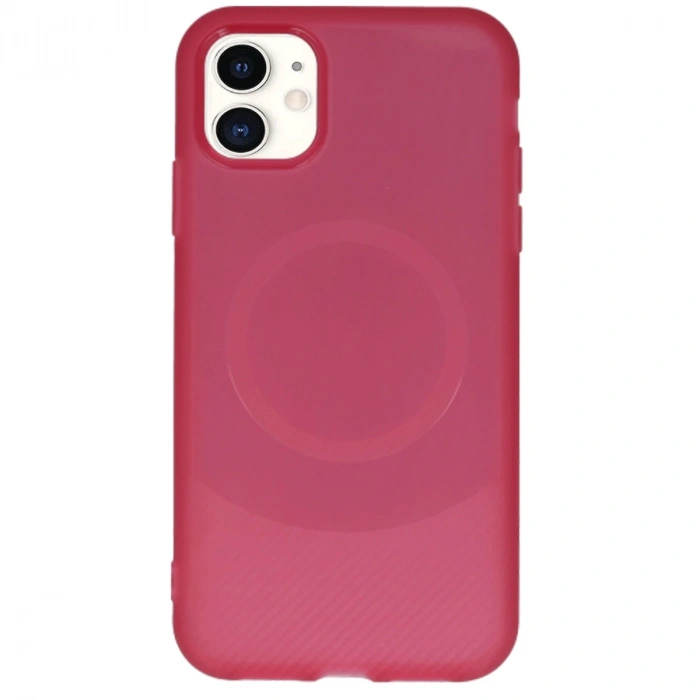 İphone 11 Kılıf Maya Karbon Kapak - Bordo