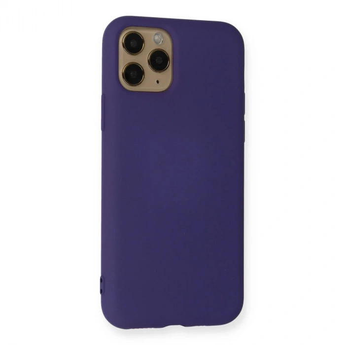 İphone 11 Pro Kılıf Nano İçi Kadife Silikon - Mor