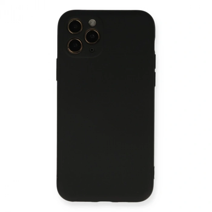 İphone 11 Pro Kılıf Nano İçi Kadife Silikon - Siyah