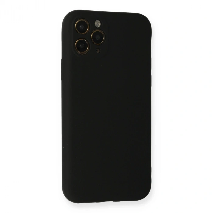 İphone 11 Pro Kılıf Nano İçi Kadife Silikon - Siyah