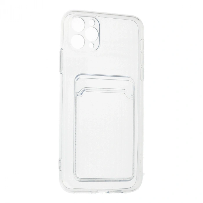 İphone 11 Pro Max Kılıf Kart Şeffaf Silikon - Şeffaf