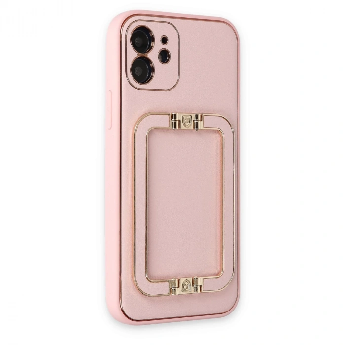 İphone 12 Kılıf Coco Elit Kapak - Pembe