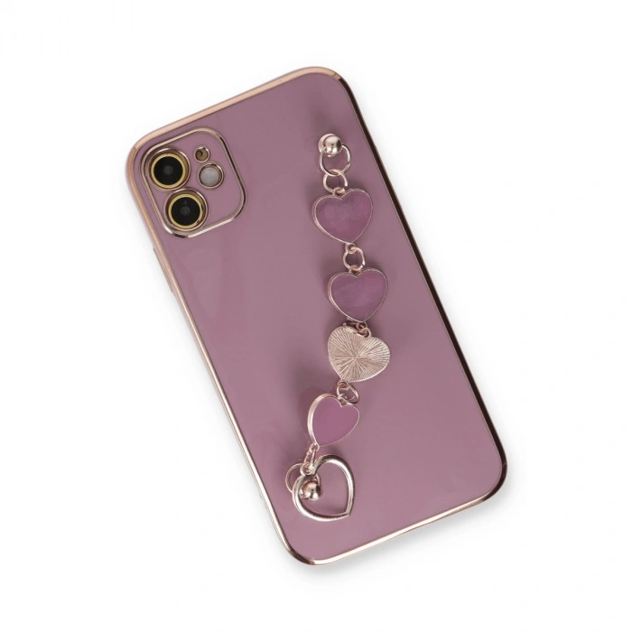 İphone 12 Kılıf Esila Silikon - Mor