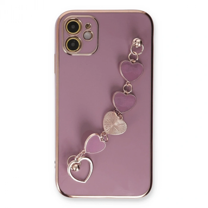 İphone 12 Kılıf Esila Silikon - Mor