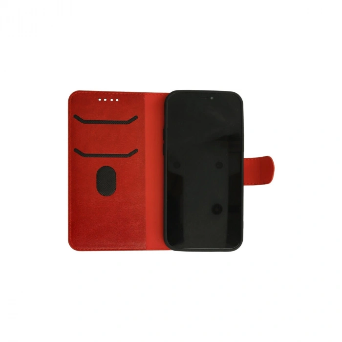 İphone 12 Kılıf Trend S Plus Kapaklı Kılıf - Kırmızı