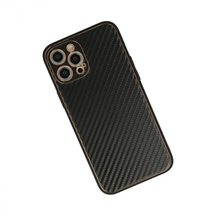 İphone 12 Pro Kılıf Coco Karbon Silikon - Siyah