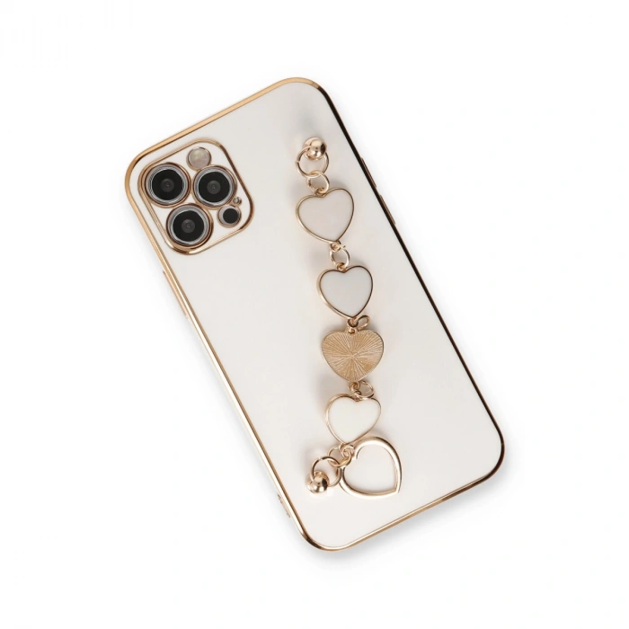 İphone 12 Pro Kılıf Esila Silikon - Beyaz