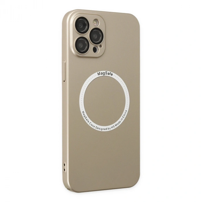 İphone 12 Pro Kılıf Jack Magneticsafe Lens Silikon - Gold
