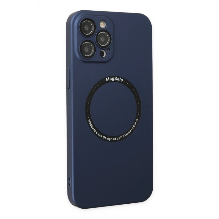 İphone 12 Pro Kılıf Jack Magneticsafe Lens Silikon - Lacivert