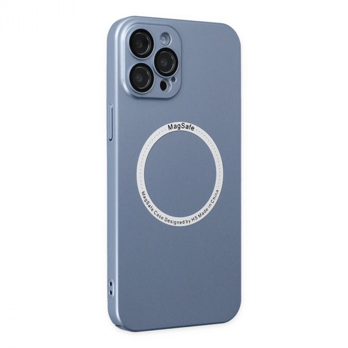 İphone 12 Pro Kılıf Jack Magneticsafe Lens Silikon - Sierra Blue
