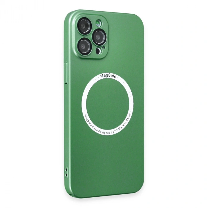 İphone 12 Pro Kılıf Jack Magneticsafe Lens Silikon - Yeşil