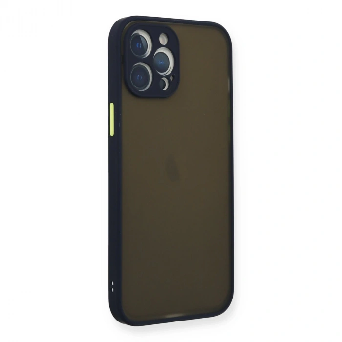 İphone 12 Pro Kılıf Montreal Silikon Kapak - Lacivert