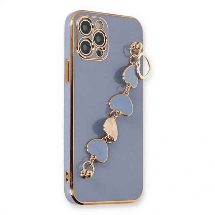 İphone 12 Pro Max Kılıf Esila Silikon - Gri