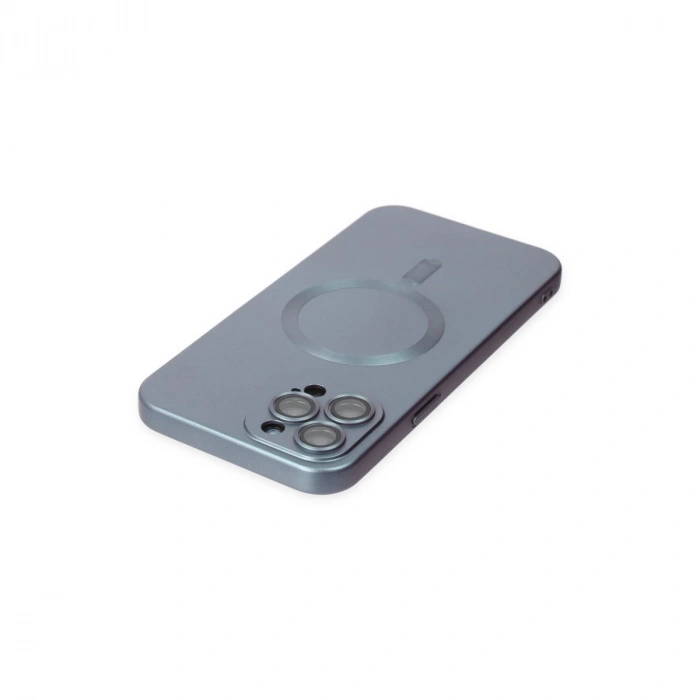 İphone 12 Pro Max Kılıf Moshi Lens Magneticsafe Silikon - Sierra Blue