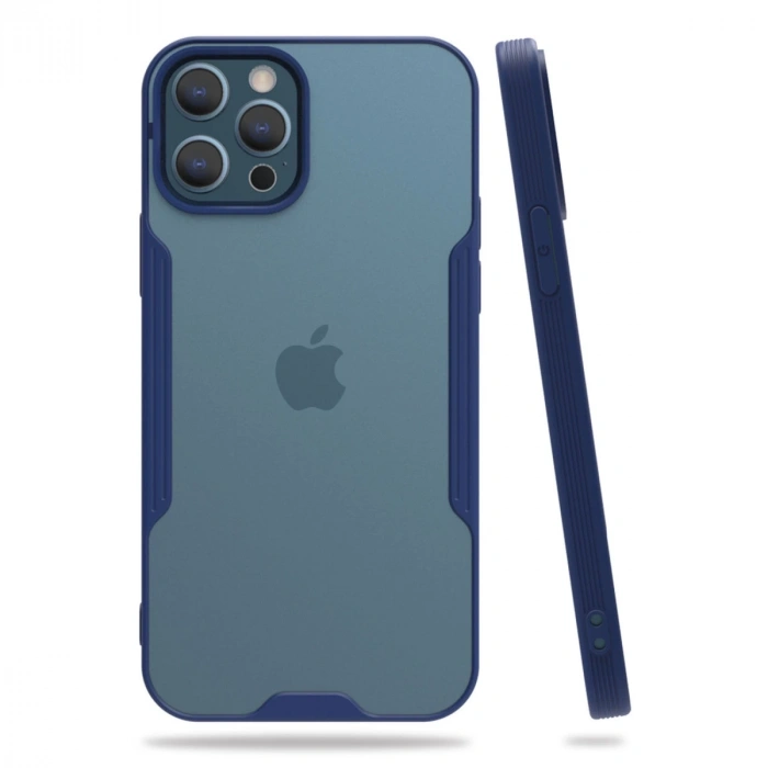 İphone 12 Pro Max Kılıf Platin Silikon - Lacivert
