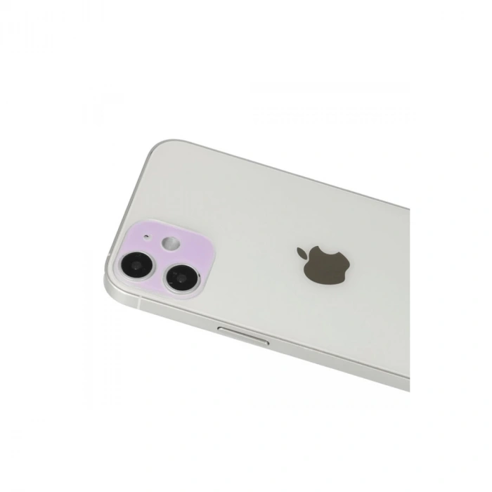 İphone 12 Rainbow Kamera Lens Koruma Cam - Mor
