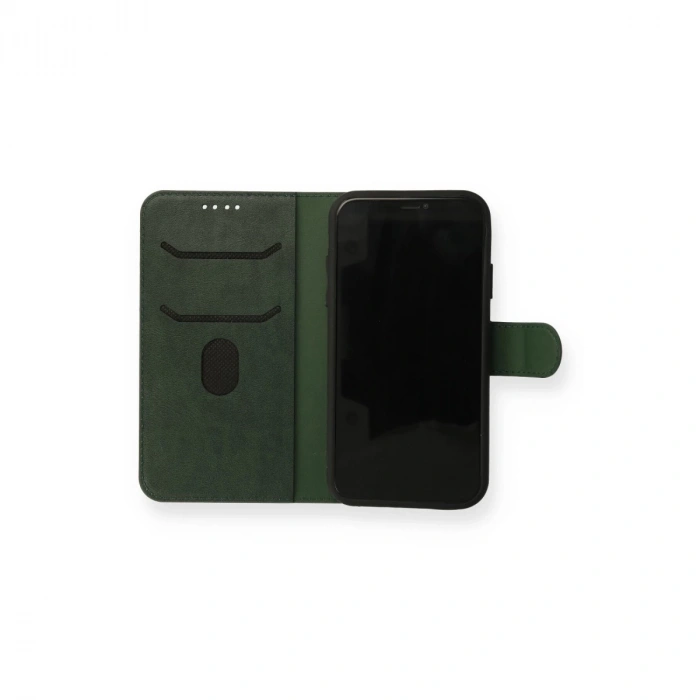 İphone 13 Mini Kılıf Trend S Plus Kapaklı Kılıf - Yeşil