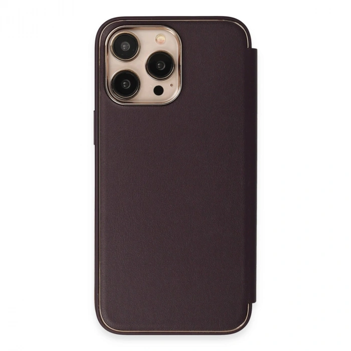 İphone 13 Pro Kılıf Dolpin Kapaklı - Derin Mor