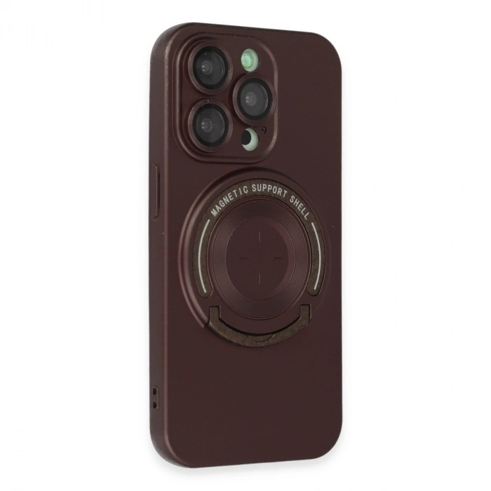 İphone 13 Pro Kılıf Lukka Magneticsafe Kapak - Kahverengi