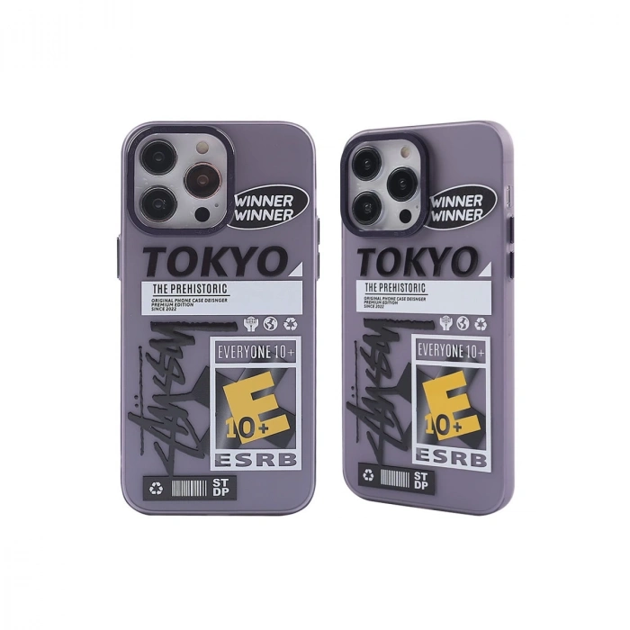 İphone 13 Pro Kılıf Prada Desenli Kapak - Prada Mor - 2