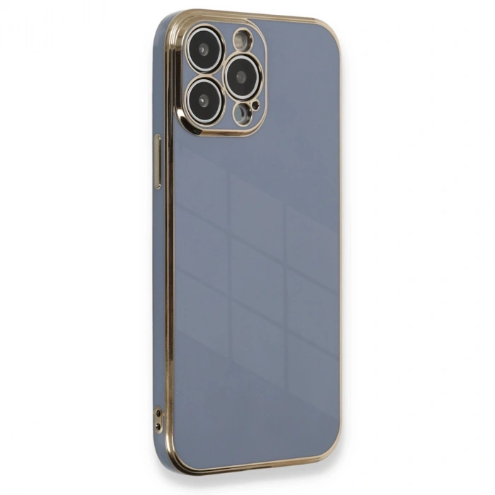 İphone 13 Pro Kılıf Volet Silikon - Mavi