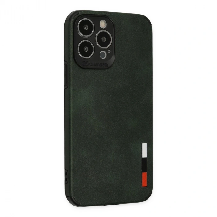 İphone 13 Pro Max Kılıf Loop Deri Silikon - Yeşil
