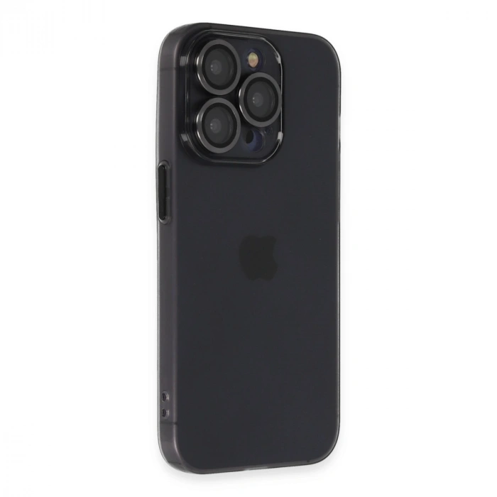 İphone 13 Pro Max Kılıf Luko Lens Silikon - Siyah