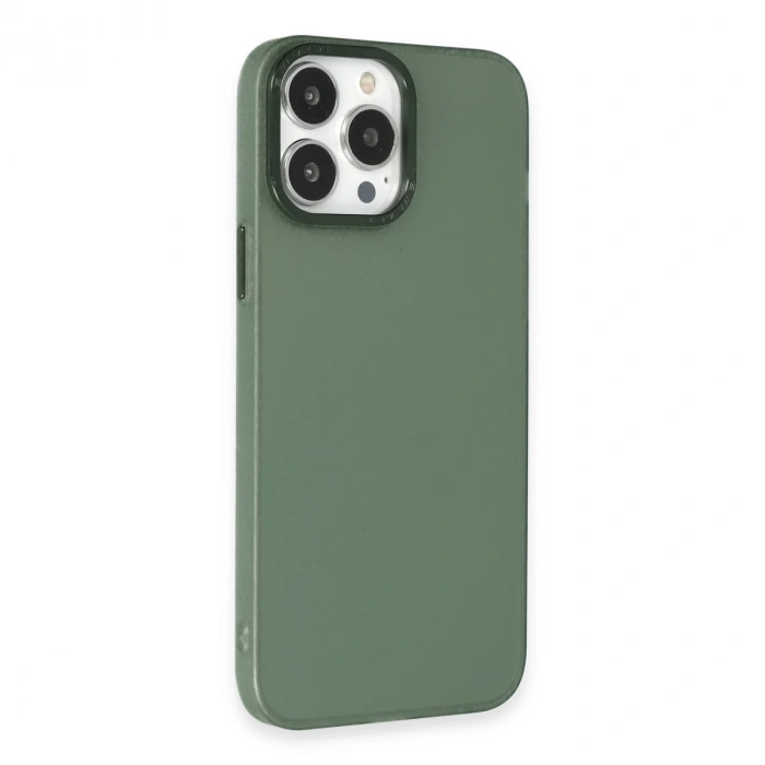 İphone 13 Pro Max Kılıf Modos Metal Kapak - Koyu Yeşil