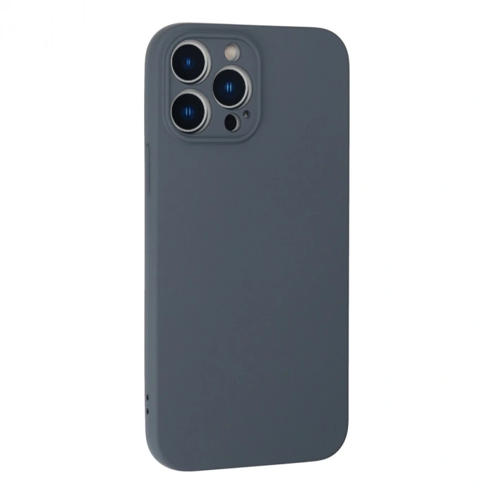 İphone 13 Pro Max Kılıf Nano İçi Kadife Silikon - Gri