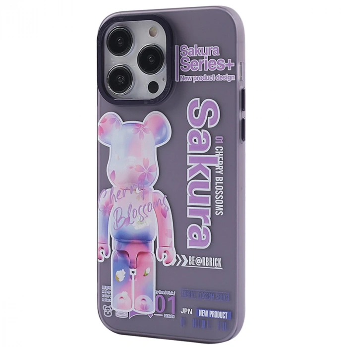 İphone 13 Pro Max Kılıf Prada Desenli Kapak - Prada Mor - 1